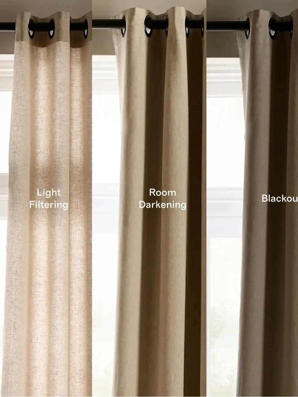 Quince European Linen Flax Grommet Blackout Drapery Panel - Retail $92